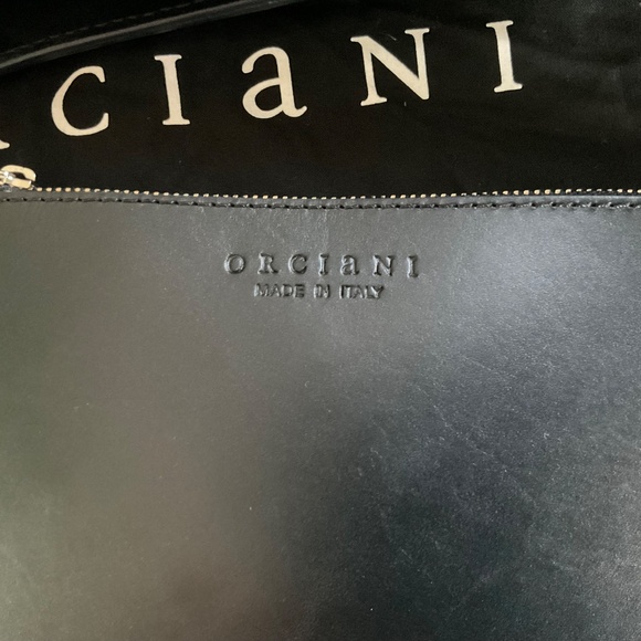 Orciani Carioca Leather Bag Tote - Black Fun Multicolor w/ Separate Wristlet NWT - Picture 12 of 16